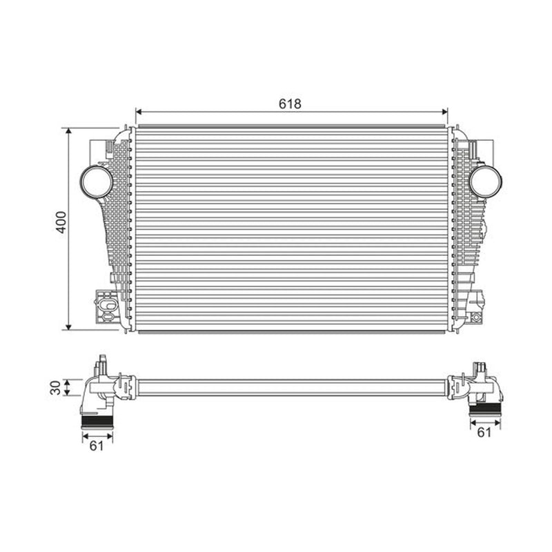 Valeo Intercooler (Charge Air Cooler) 822915