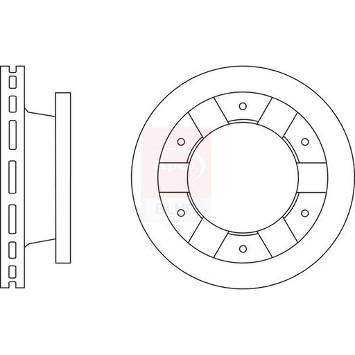 Apec 2 x Vented Brake Discs