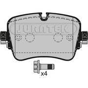 Juratek Rear Brake Pad Set fits Audi A5 2024-2025 2.0