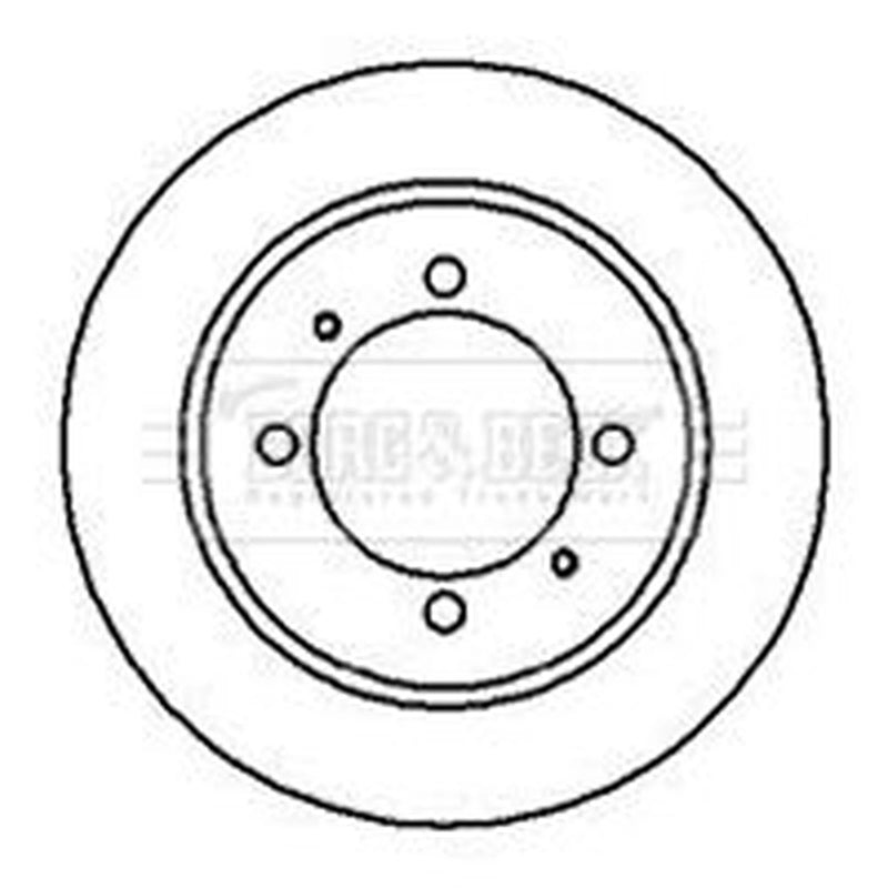 Borg & Beck Rear Brake Solid Discs & Pads fits Mitsubishi Lancer 1992-1996 1.8