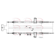 Apec Handbrake Cable Centre fits Ford Transit Courier B460 2014-2023 1.0 1.5 1.6