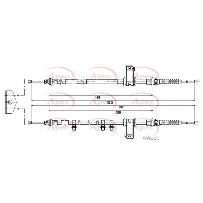 Apec Handbrake Cable Centre CAB1869