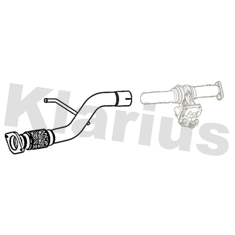 Klarius Exhaust Pipe OD fits Nissan Qashqai II 2013 on 1.5 1.6