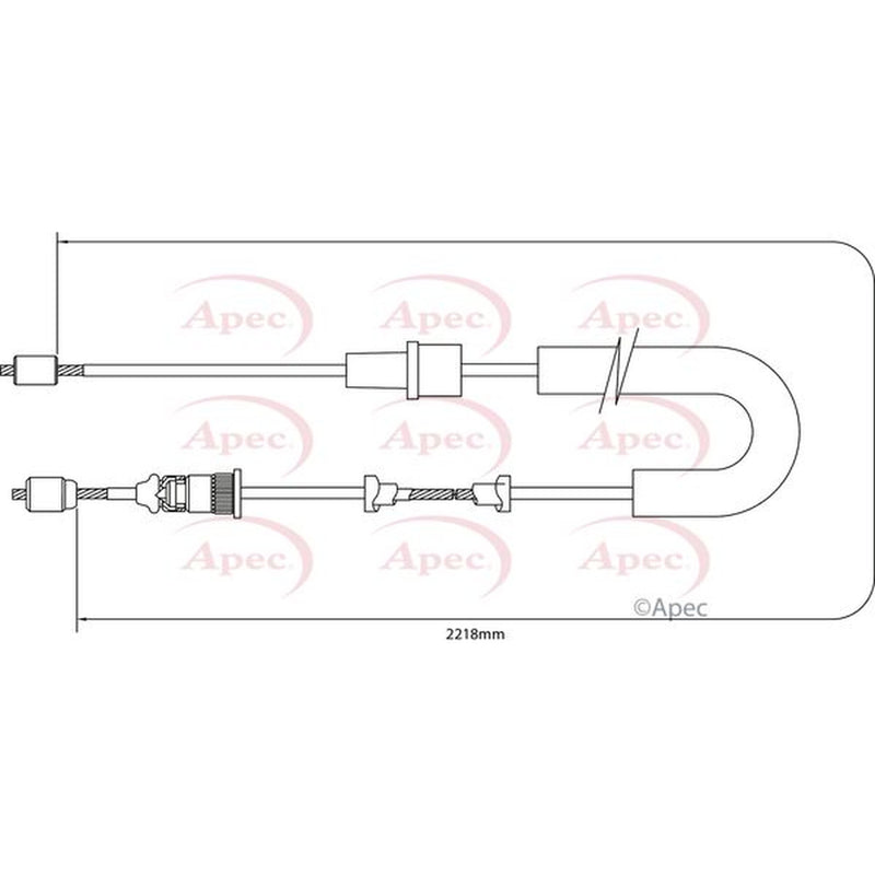 Apec Handbrake Cable Left Rear fits Renault Laguna II 2001-2007