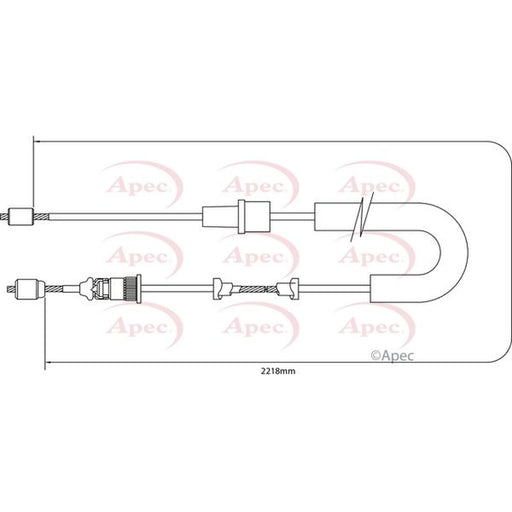 Apec Handbrake Cable Right Rear CAB1376