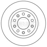 Borg & Beck Rear Brake Solid Discs & Pads fits Alfa Romeo Giulietta 2010-2020