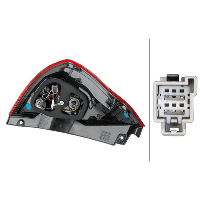 Hella Tail Light / Lamp W16W Right fits Ford Fiesta VI 2008-2017