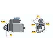 Bosch Starter Motor 24V 4kW 9 Teeth fits Iveco P/Pa-Haubenfahrzeuge 1989-1993