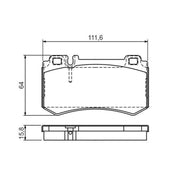 Bosch Front & Rear Pads fits Mercedes-Benz Sl 2004-2012 230.472 230.479