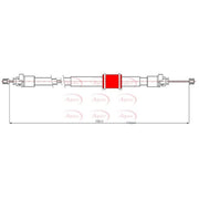 Apec Handbrake Cable Left Rear fits Dacia Duster 2010-2018 1.5 1.6