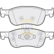 NAPA Front Brake Vented Discs & Pads fits Ford Fiesta VII 2017-2021 1.0 1.1 1.5