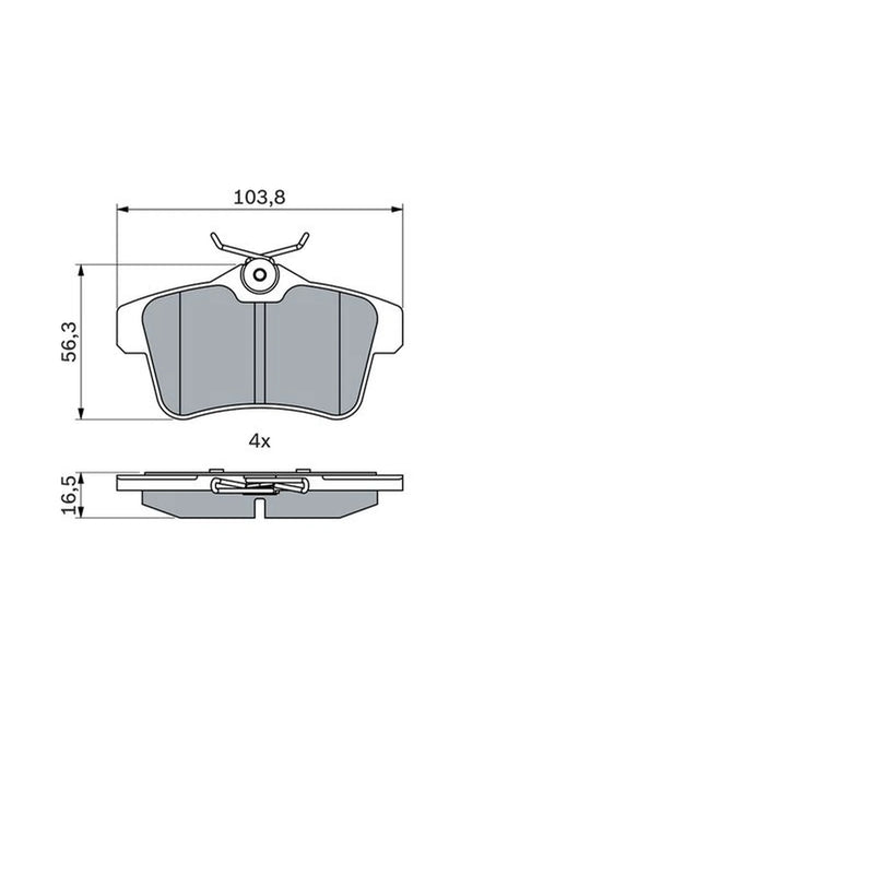 Bosch Front & Rear Pads fits Peugeot Rcz 2013-2015 1.6