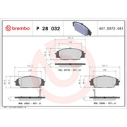Brembo Front & Rear Pads fits Honda Civic VIII 2006-2012 2.0