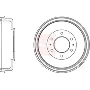 Apec Brake Drum Assembly Rear fits Fiat Fullback Pickup 2016 on 2.4