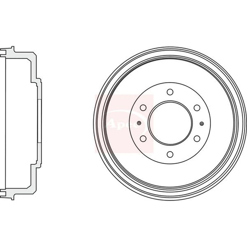 Apec Brake Drum Assembly Rear DRM9968