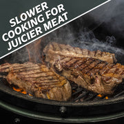 Dellonda Deluxe 22"(56cm) Ceramic Kamado Style BBQ with Wheeled Stand Dellonda - Dynamic Drive