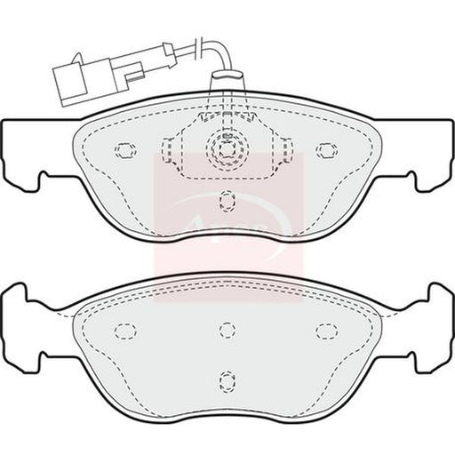 Apec Front Brake Pad Set fits Fiat Barchetta 1995-2005 1.8