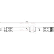 Apec Brake Hydraulic Hose Line Front fits Renault Espace 1996-2002