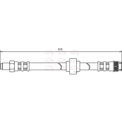 Apec Brake Hydraulic Hose Line Front fits Renault Espace 1996-2002