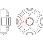 Apec Brake Drum Assembly Rear fits Citroën Ax 1991-1996 1.4