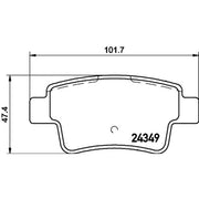 DON Rear Brake Pad Set fits Abarth Grande Punto 2007-2010 1.4