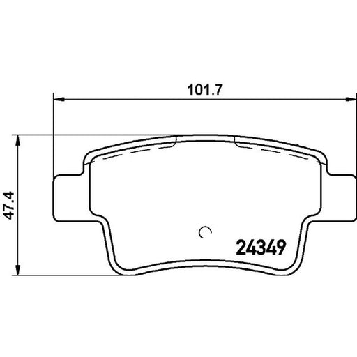 Mintex Rear Brake Pad Set fits Abarth Grande Punto 2007-2010 1.4