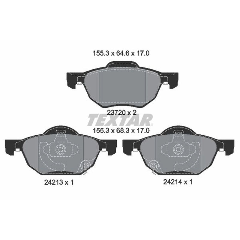 Textar Front Brake Pad Set 2372001