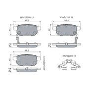 Bosch Front & Rear Pads fits Suzuki Swift V 2017 on 1.4