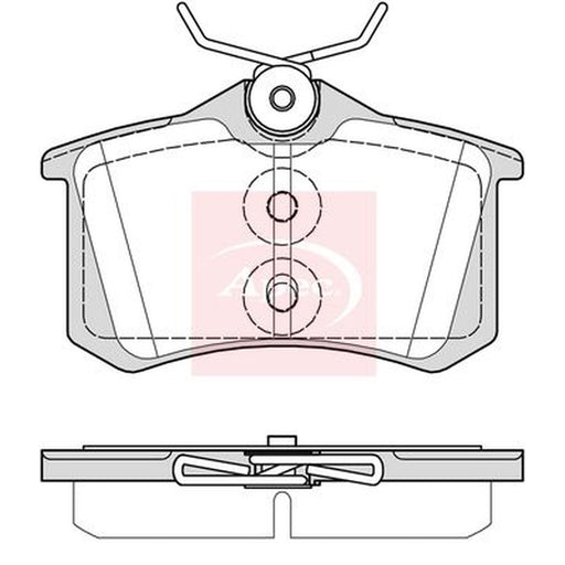 Apec Rear Brake Pad Set fits MG Zs SUV 2017 on 1.0 1.5