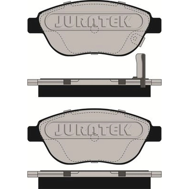 Juratek Front Brake Vented Discs & Pads fits Fiat 500L 2012-2018 0.9 1.3 1.4 1.6