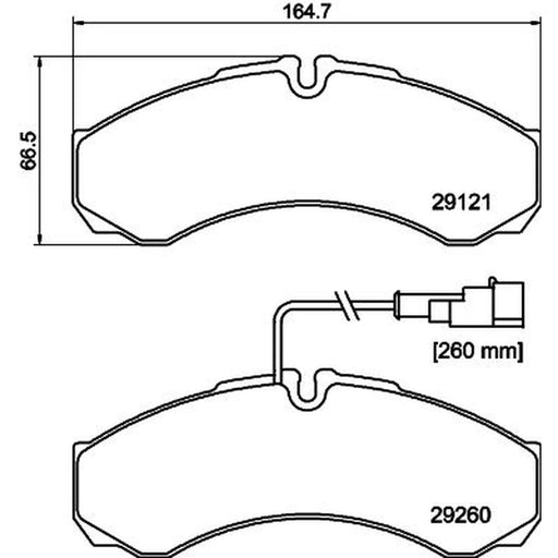 DON Rear Brake Pad Set fits Iveco Daily II 1989-1999 2.5