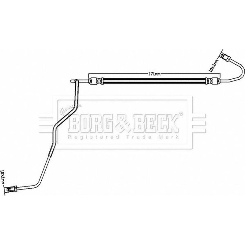 Borg & Beck Brake Hydraulic Hose Line outer BBH8591