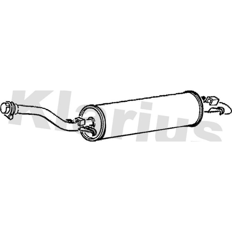 Klarius Box With Tail Pipe Rear fits Mercedes-Benz 123 1980-1985
