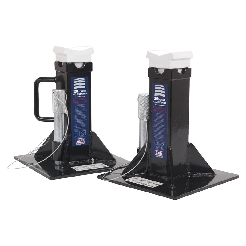 Sealey AXLe Stands (Pair) 20 Tonne Capacity per Stand AS20 Sealey - Dynamic Drive