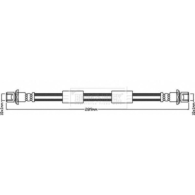 Borg & Beck Brake Hydraulic Hose Line Rear Right BBH8622