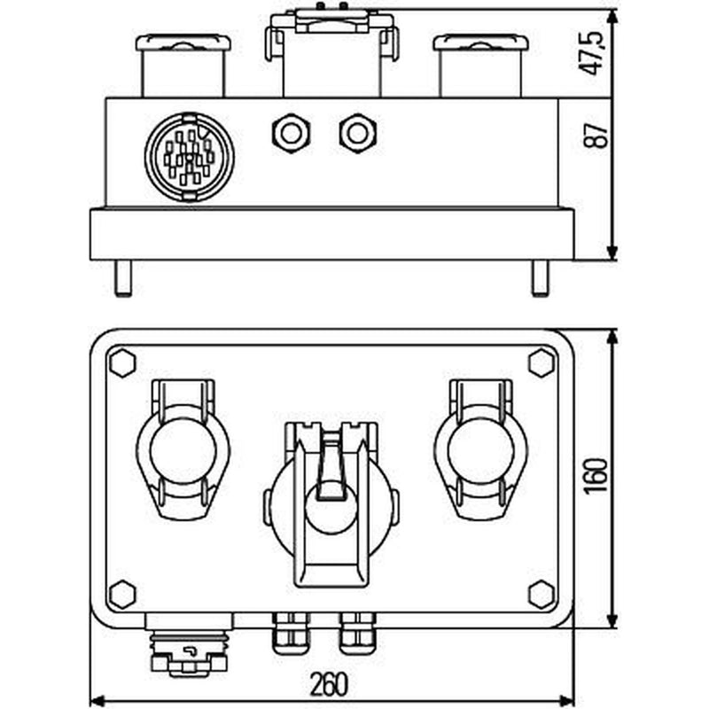 Hella Cable Junction Bo Wide High