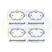 Comline 4 x Rear Brake Pad Set fits Audi A6 Allroad C8 2019-2020