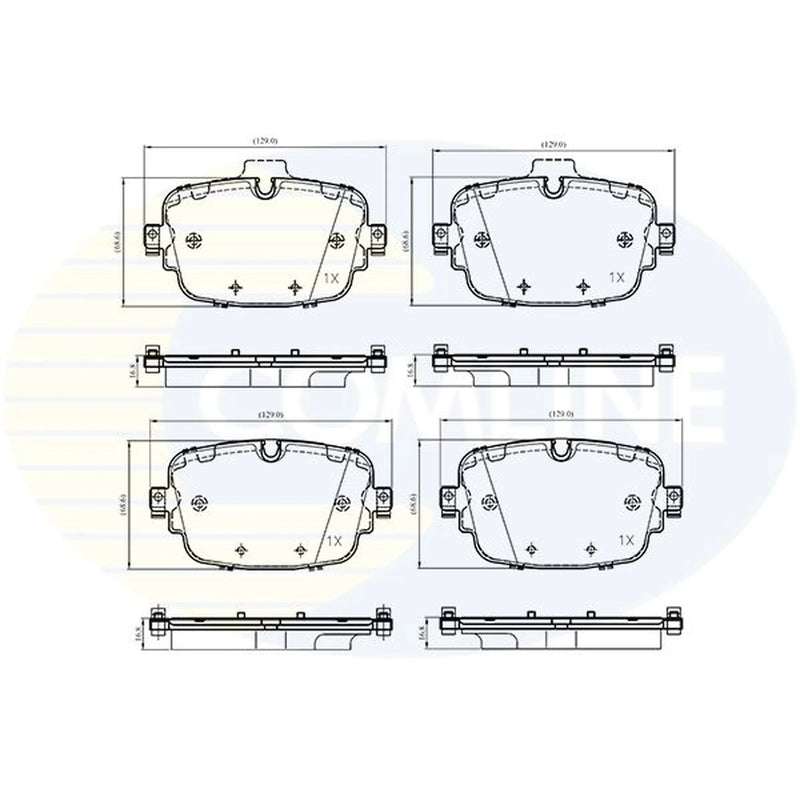 Comline 4 x Rear Brake Pad Set fits Audi A6 Allroad C8 2019-2020