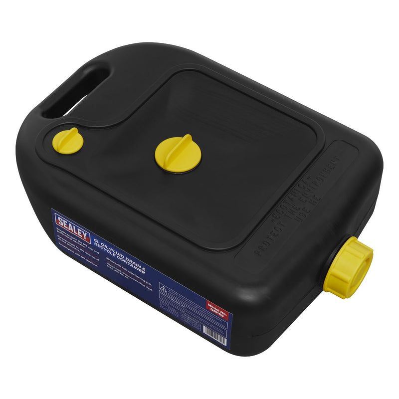 Sealey Oil/Fluid Drain & Recycle Container 6L DRP06 Sealey - Dynamic Drive