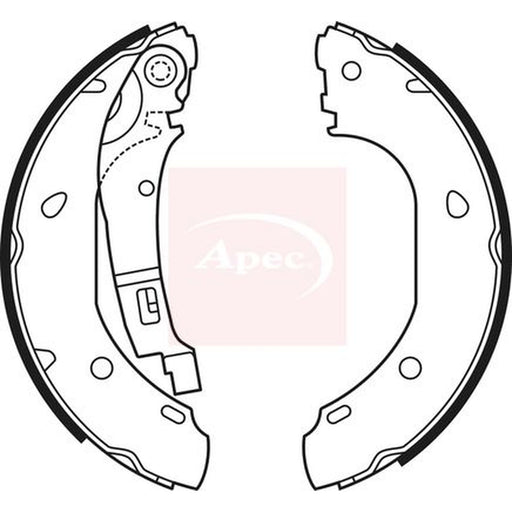 Apec Brake Shoe Set Axle Kit fits Citroën Relay II 2002-2006 2.0 2.2 2.8