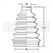 First Line Drive Shaft Bellow Kit Front Left Thermoplast fits Nissan Kubistar