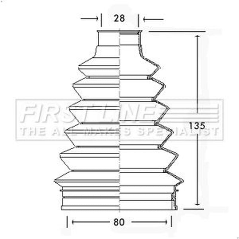 First Line Drive Shaft Bellow Kit Front Left Thermoplast fits Nissan Kubistar