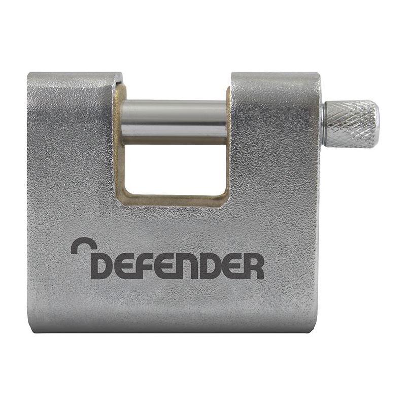 Defender Armoured Warehouse Block Padlock 80mm DEFENDER - Dynamic Drive