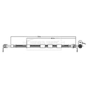 Borg & Beck Brake Hydraulic Hose Line Rear Left BBH8826