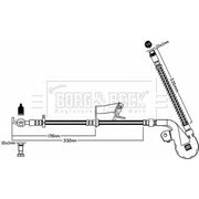 Borg & Beck Brake Hydraulic Hose Line Front Left BBH8190