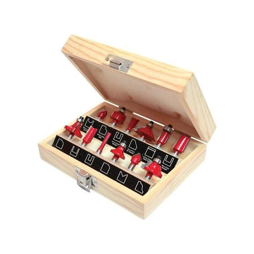Faithfull 1/4in TCT Router Bit Set, 12 Piece Faithfull - Town Tools