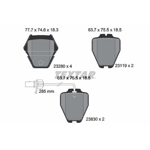 Textar Front Brake Pad Set 2328001