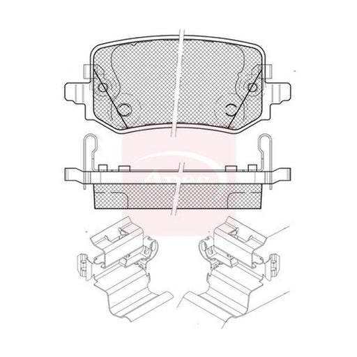 Apec Rear Brake Pad Set PAD2535