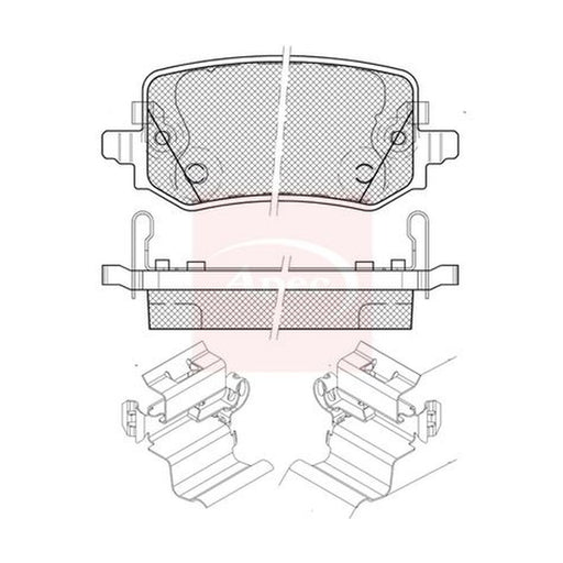 Apec Rear Brake Pad Set fits Hyundai Tucson 2020-2021 1.6