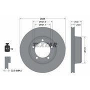 Textar 2 x Front Brake Discs 92061300-x2